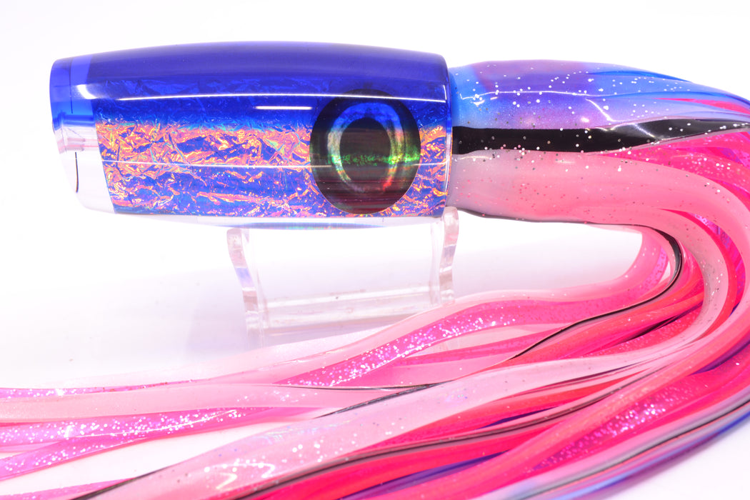 Moyes Lures Blue-Pink Dichro Blue Back Taxi Eyes Medium Plunger 12" 7.5oz Skirted Gay Bob