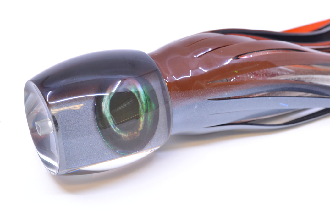 Moyes Lures Silver Pearl Root Beer Back Large Secret 12" 6.5oz Skirted Root Beer-Silver GZE