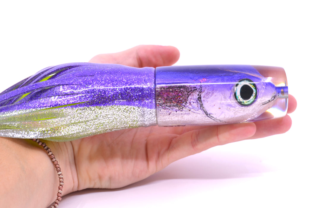 Ali'i Kai Lures Purple-Silver Malolo Medium Hard Head 12" 9oz Skirted Purple-Silver/Rainbow GZE