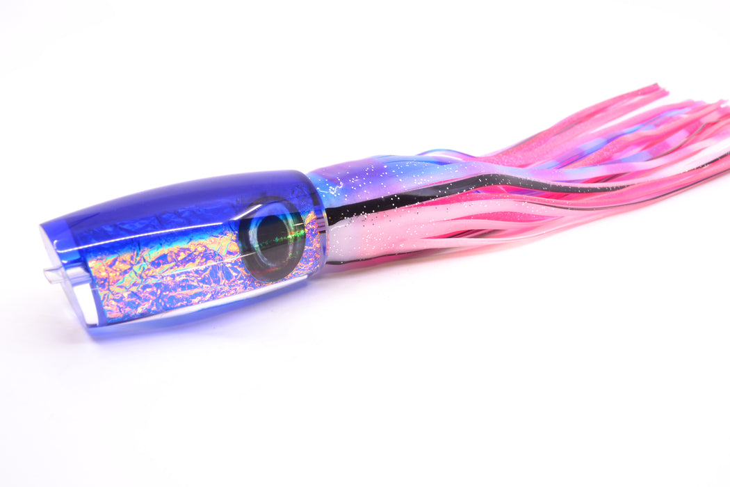 Moyes Lures Blue-Pink Dichro Blue Back Taxi Eyes Medium Plunger 12" 7.5oz Skirted Gay Bob