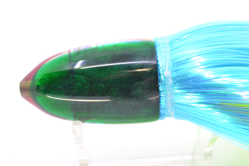 Bomboy Lures Blue-Purple Abalone Green Back Baby Bomb 9" 4oz Strobez Ice Blue-Green