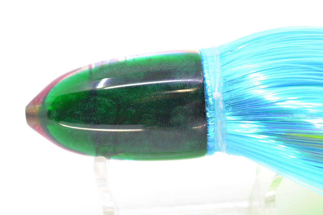 Bomboy Lures Blue-Purple Abalone Green Back Baby Bomb 9" 2.8oz Strobez Ice Blue-Green