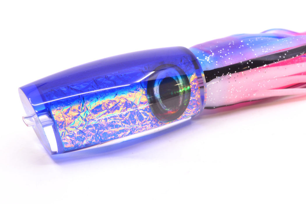 Moyes Lures Blue-Pink Dichro Blue Back Taxi Eyes Medium Plunger 12" 7.5oz Skirted Gay Bob