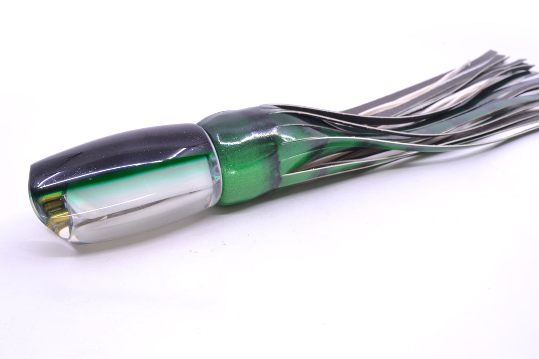 Coggin Lures White MOP Black-Green Back 4-Hole Tado Mauna Loa Scoop 12" 11oz FT Vinyl