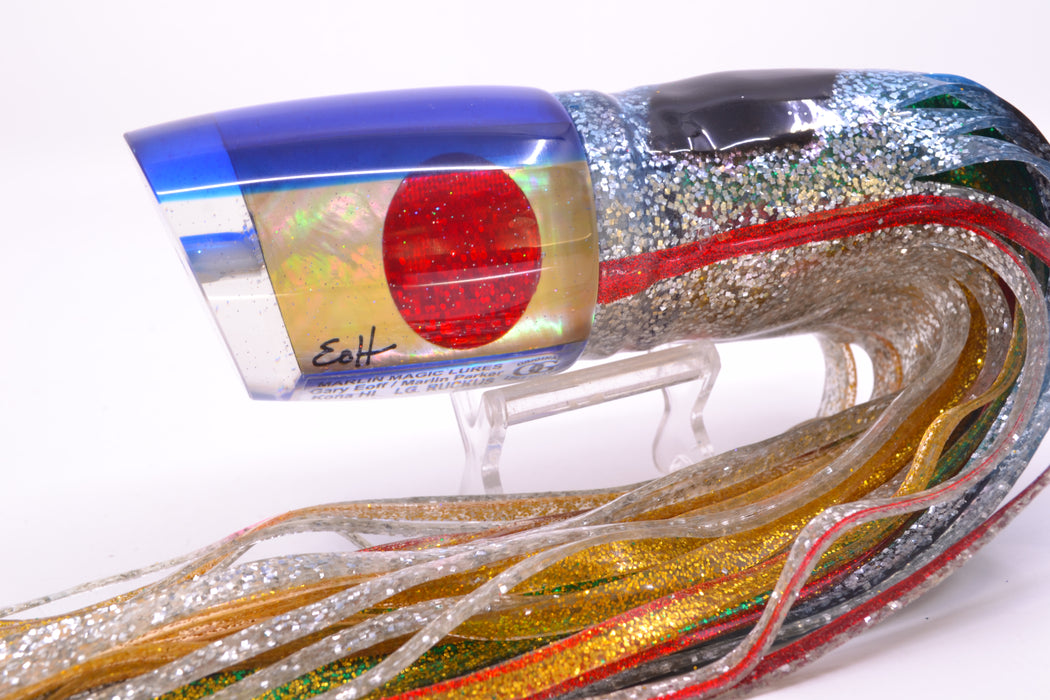Marlin Magic Golden MOP Blue Back Red Eyes Large Ruckus 14" 13oz Skirted Evil