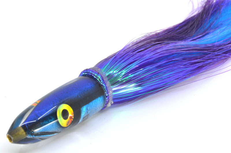 Tsutomu Lures "Hardline Aku" Fish Head Poke Bullet 6" 2.8oz Strobez Purple/Ice Blue GZE