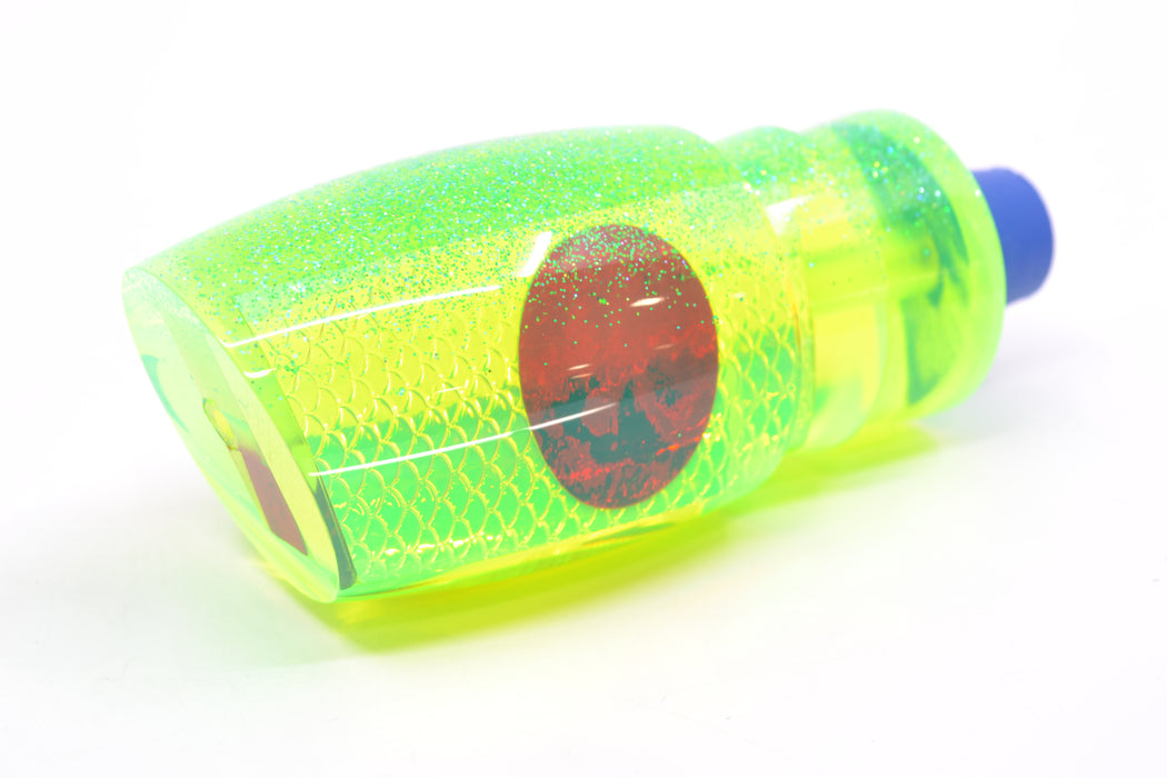 TANTRUM Lures Chartreuse Rainbow Scale Ice Blue Back Red Eyes Large Bandit 12" 5.6oz GZE