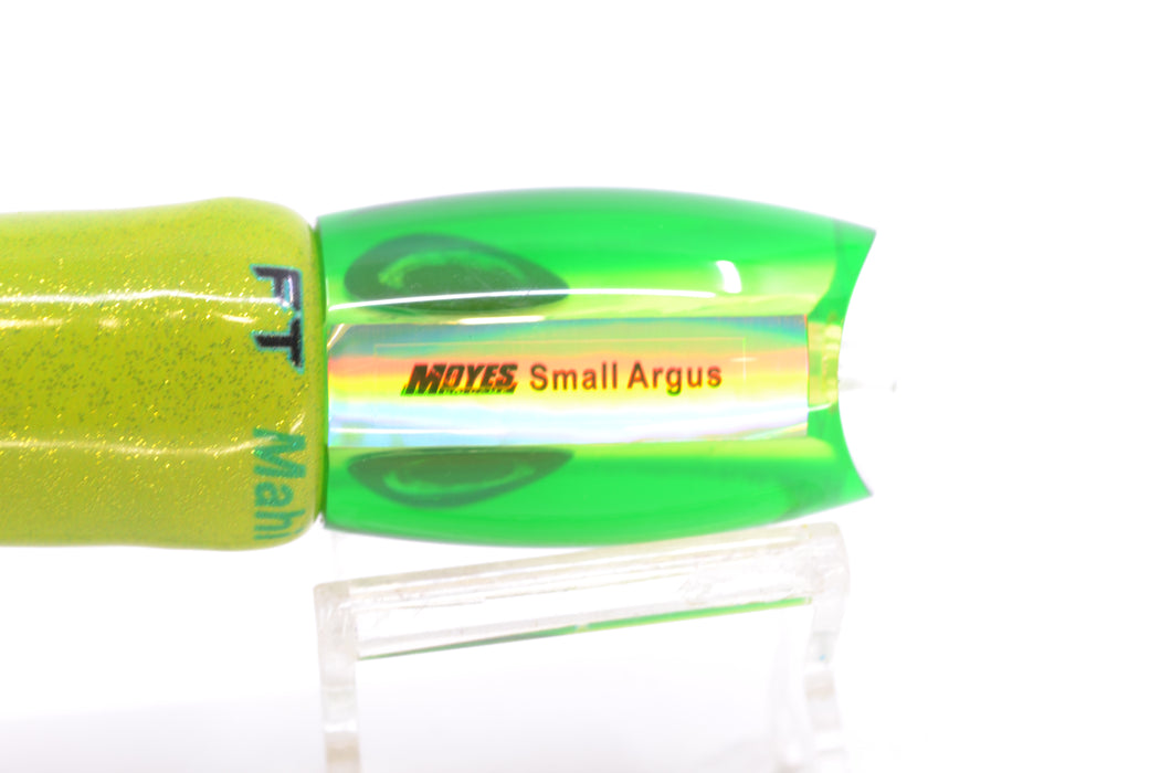 Moyes Lures Chartreuse MOP Green Back Taxi Eyes Small Argus 9" 3.5oz FT Vinyl Mahi