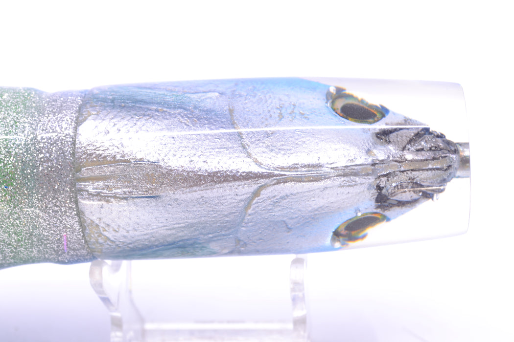 Ali'i Kai Lures Blue-Teal-Silver Opelu Medium Hard Head 12" 9oz Skirted Blue-Silver/Green GZE