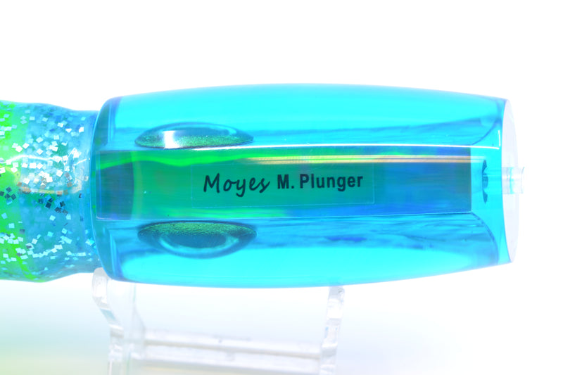 Moyes Lures Ice Blue Awabi Taxi Eyes Medium Plunger 12" 7.5oz Skirted Ice Blue/Rainbow GZE
