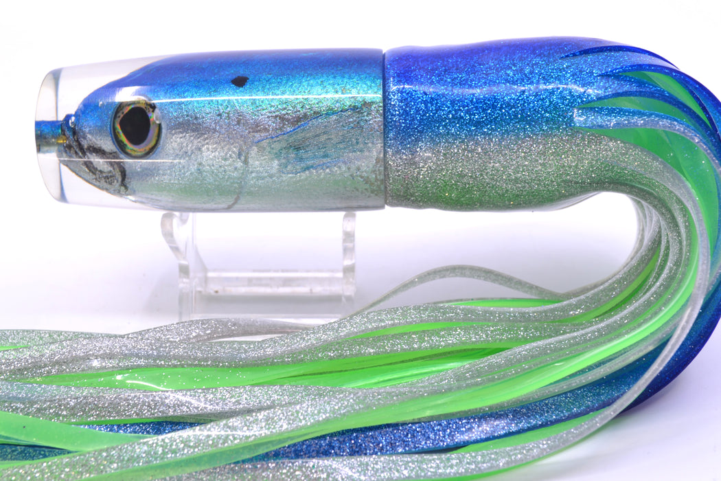 Ali'i Kai Lures Blue-Teal-Silver Opelu Medium Hard Head 12" 9oz Skirted Blue-Silver/Green GZE