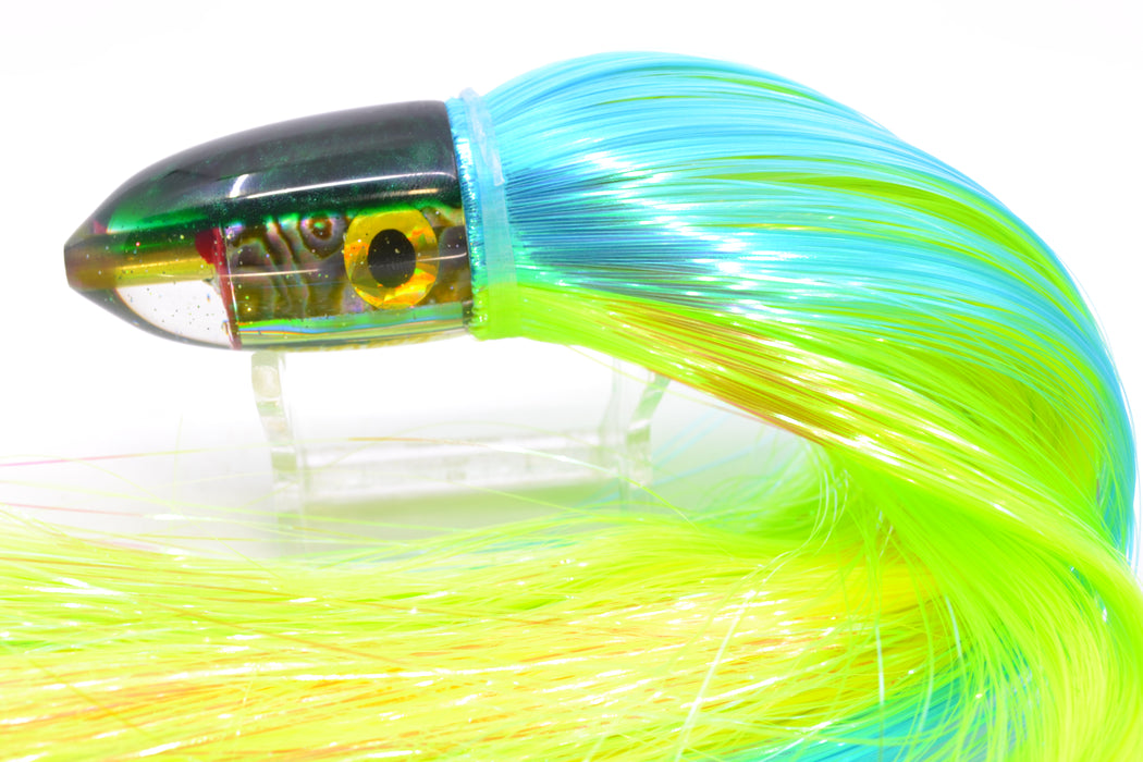 Bomboy Lures Blue-Purple Abalone Green Back Baby Bomb 9" 2.8oz Strobez Ice Blue-Green