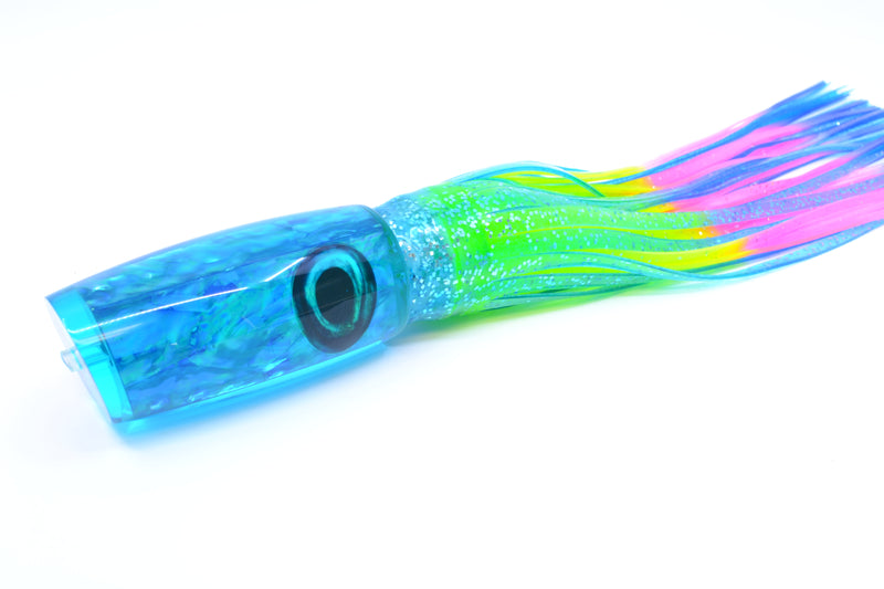 Moyes Lures Ice Blue Awabi Taxi Eyes Medium Plunger 12" 7.5oz Skirted Ice Blue/Rainbow GZE