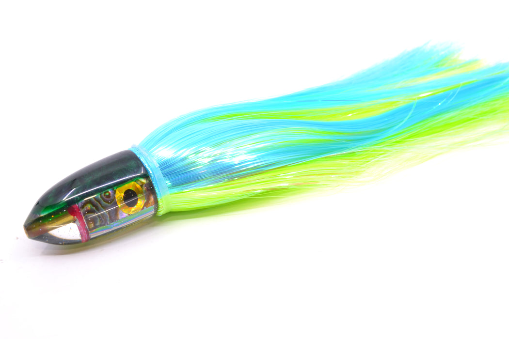 Bomboy Lures Blue-Purple Abalone Green Back Baby Bomb 9" 2.8oz Strobez Ice Blue-Green