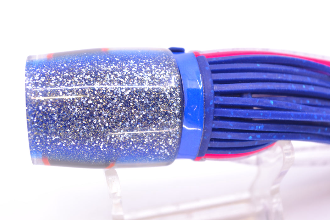 Amaral Lures Rainbow Pearl Blue Back Black-Orange Eyes Krait 10" 3.5oz Blue-Pink-Clear