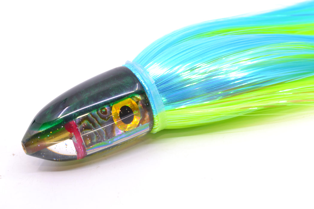 Bomboy Lures Blue-Purple Abalone Green Back Baby Bomb 9" 2.8oz Strobez Ice Blue-Green