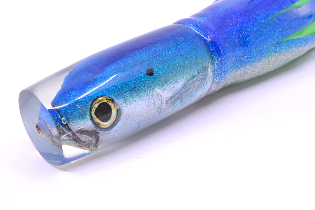 Ali'i Kai Lures Blue-Teal-Silver Opelu Medium Hard Head 12" 9oz Skirted Blue-Silver/Green GZE