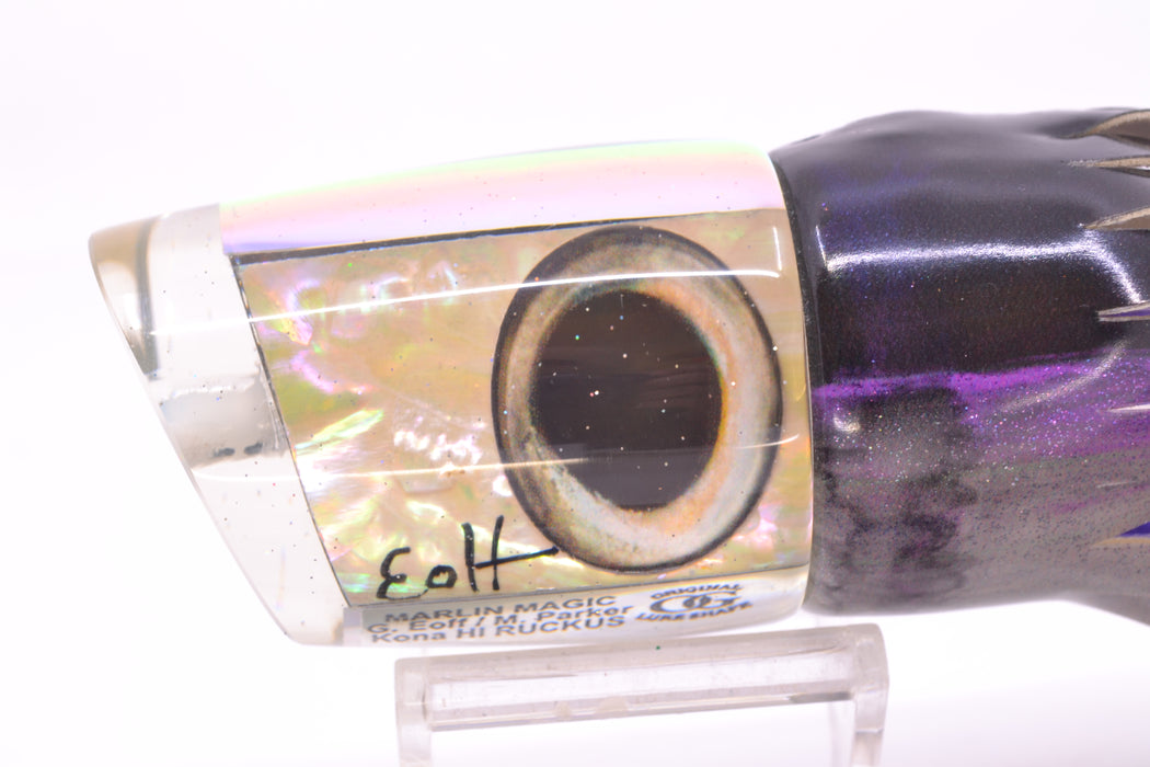 Marlin Magic White Awabi Taxi Eyes Ruckus 12" 9oz FT Vinyl Purple Drip