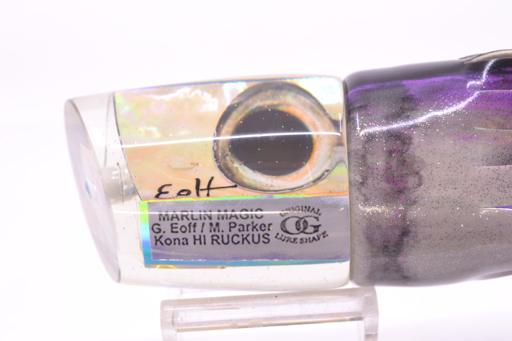 Marlin Magic White Awabi Taxi Eyes Ruckus 12" 9oz FT Vinyl Purple Drip