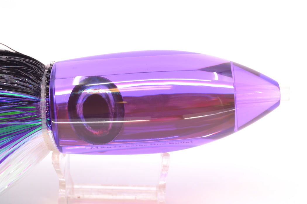 Moyes Lures Purple Mirrored Large Ono Bullet 14" 12oz EZ Flash Black-Purple-White