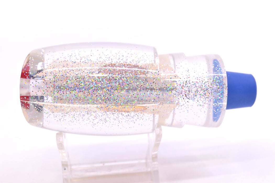 TANTRUM Lures White MOP Silver Back Red Eyes Large Bandit 12" 5.6oz GZE