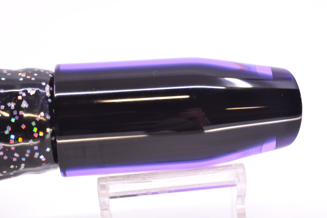 Moyes Lures Purple MOP Black Back O.S. Plunger 12" 7oz Skirted Black/Purple GZE