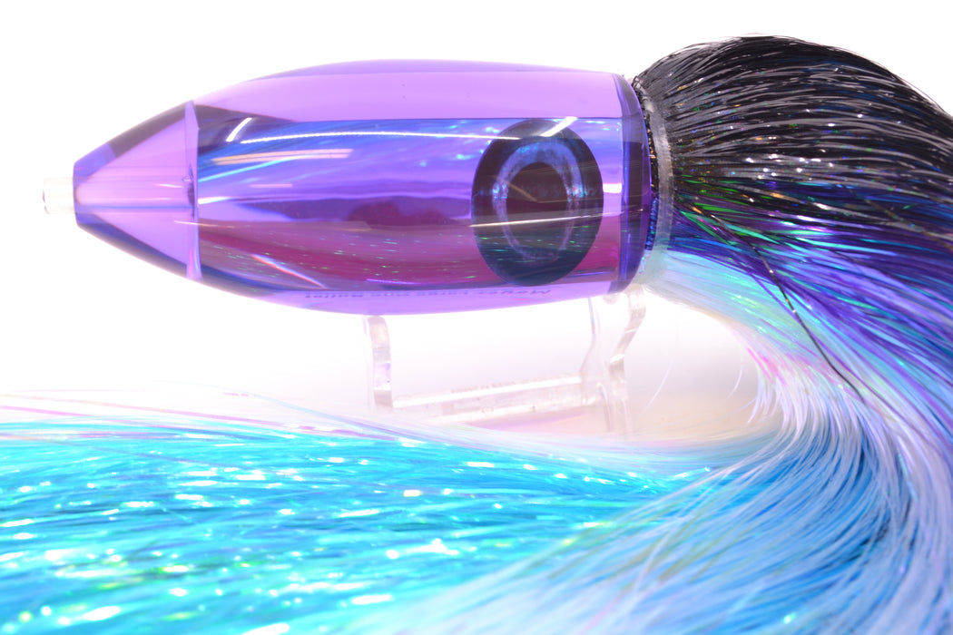 Moyes Lures Purple Mirrored Large Ono Bullet 14" 12oz EZ Flash Black-Purple-White