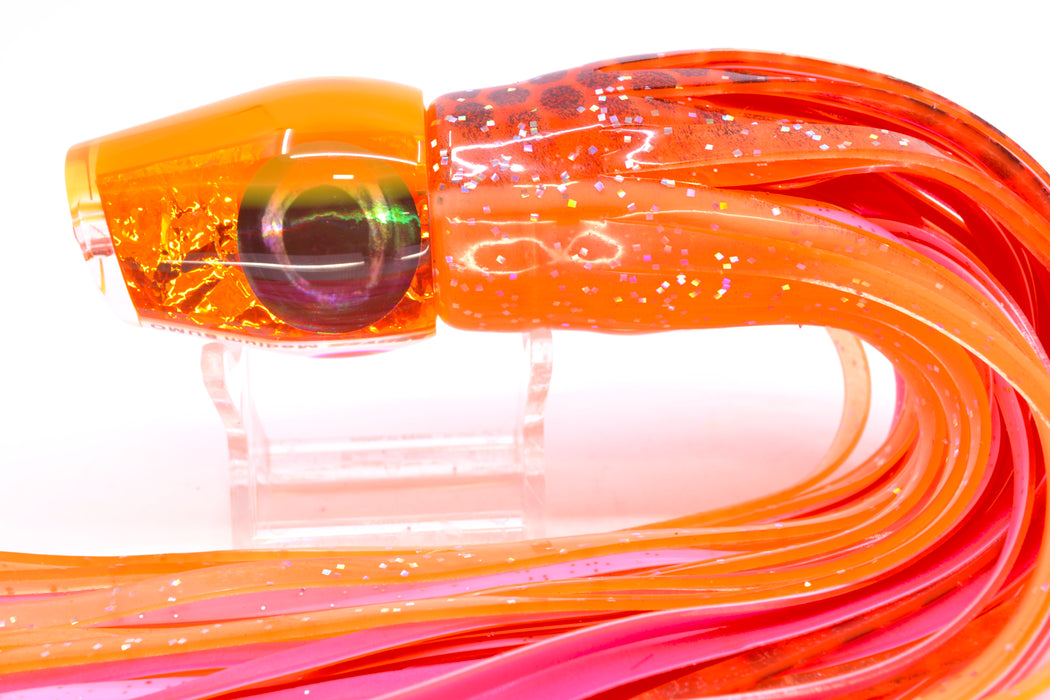 Moyes Lures Orange Dichro Orange Back Taxi Eyes Medium Sumo 12" 6.8oz Skirted