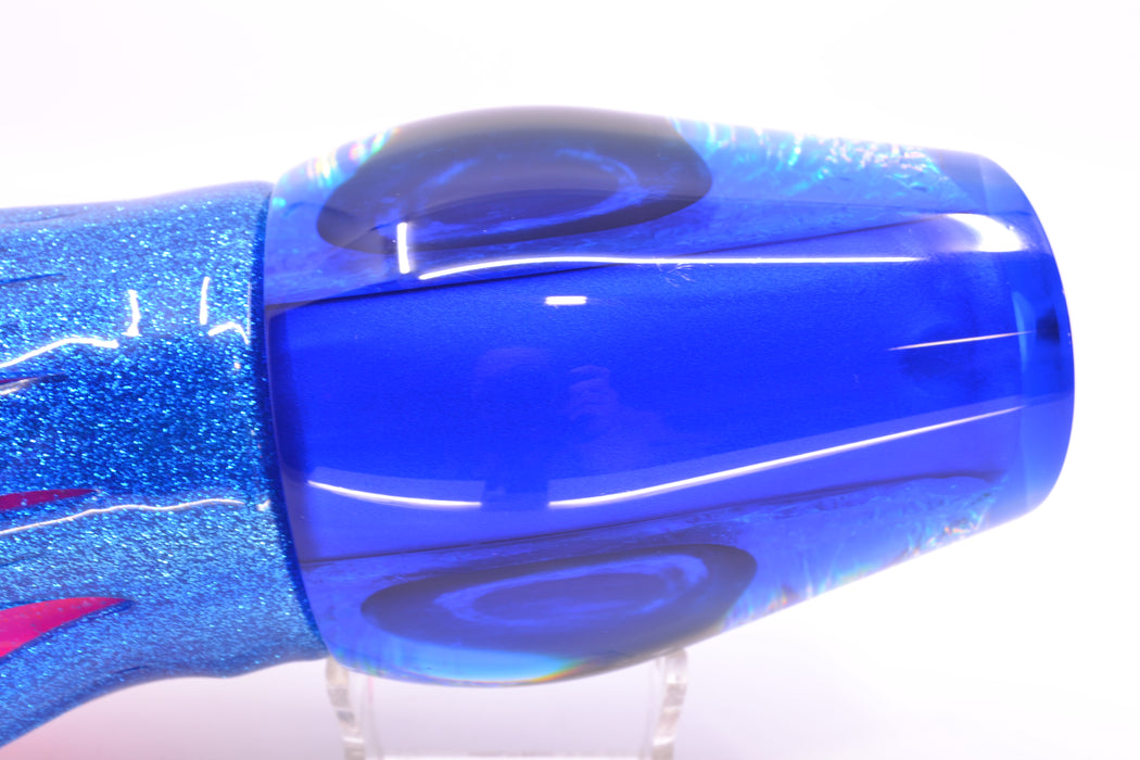 Moyes Lures Blue-Pink Dichro Blue Back Taxi Eyes Sumo Teaser 27oz Skirted Blue-Silver/Pink