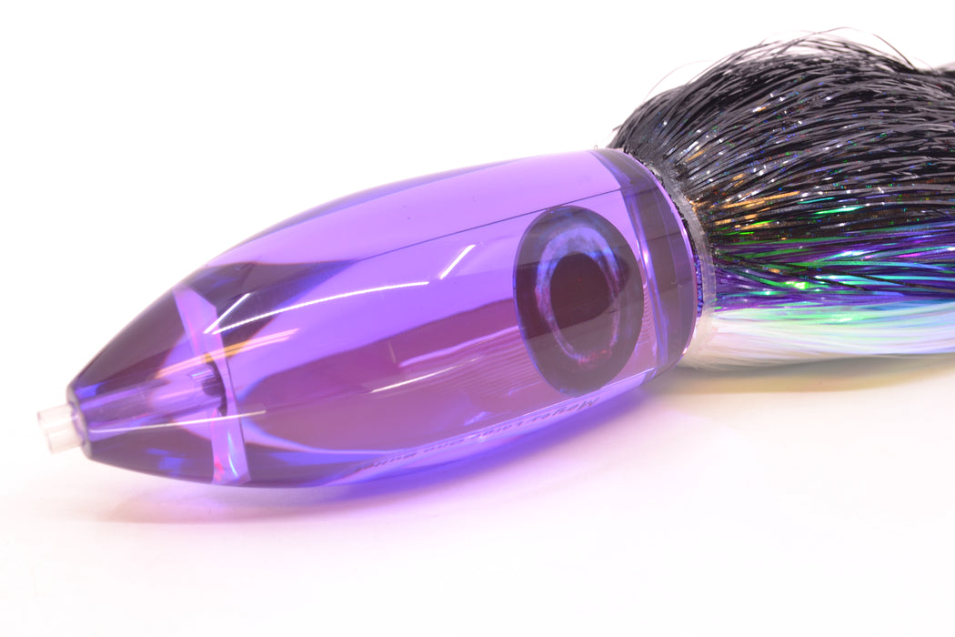 Moyes Lures Purple Mirrored Large Ono Bullet 14" 12oz EZ Flash Black-Purple-White