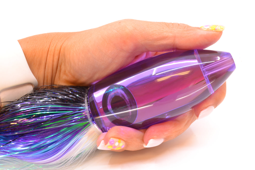 Moyes Lures Purple Mirrored Large Ono Bullet 14" 12oz EZ Flash Black-Purple-White