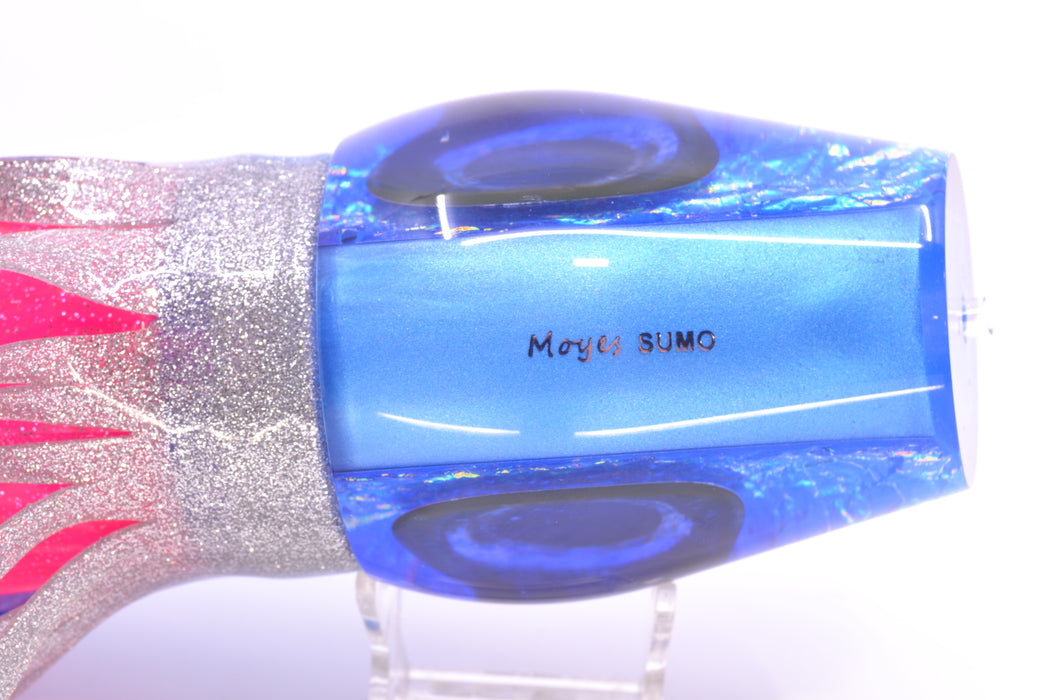 Moyes Lures Blue-Pink Dichro Blue Back Taxi Eyes Sumo Teaser 27oz Skirted Blue-Silver/Pink