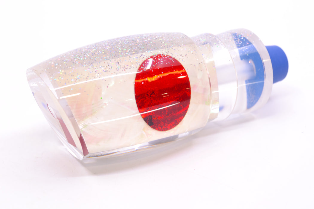 TANTRUM Lures White MOP Silver Back Red Eyes Large Bandit 12" 5.6oz GZE