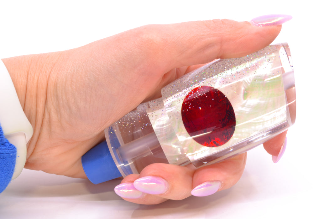 TANTRUM Lures White MOP Silver Back Red Eyes Large Bandit 12" 5.6oz GZE