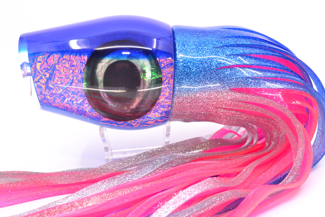 Moyes Lures Blue-Pink Dichro Blue Back Taxi Eyes Sumo Teaser 27oz Skirted Blue-Silver/Pink