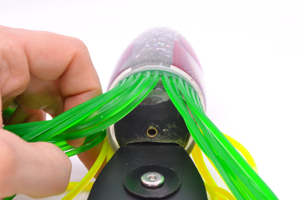 Koya/Grander Marlin Tackle Collab Silver Starburst Large Poi Dog + D-Flap Teaser Combo