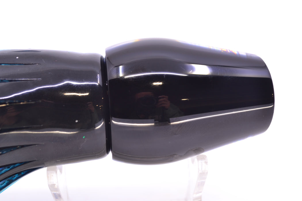 Moyes Lures Pink-Purple Dichro Black Back Taxi Eyes Medium Sumo 12" 6.8oz Skirted