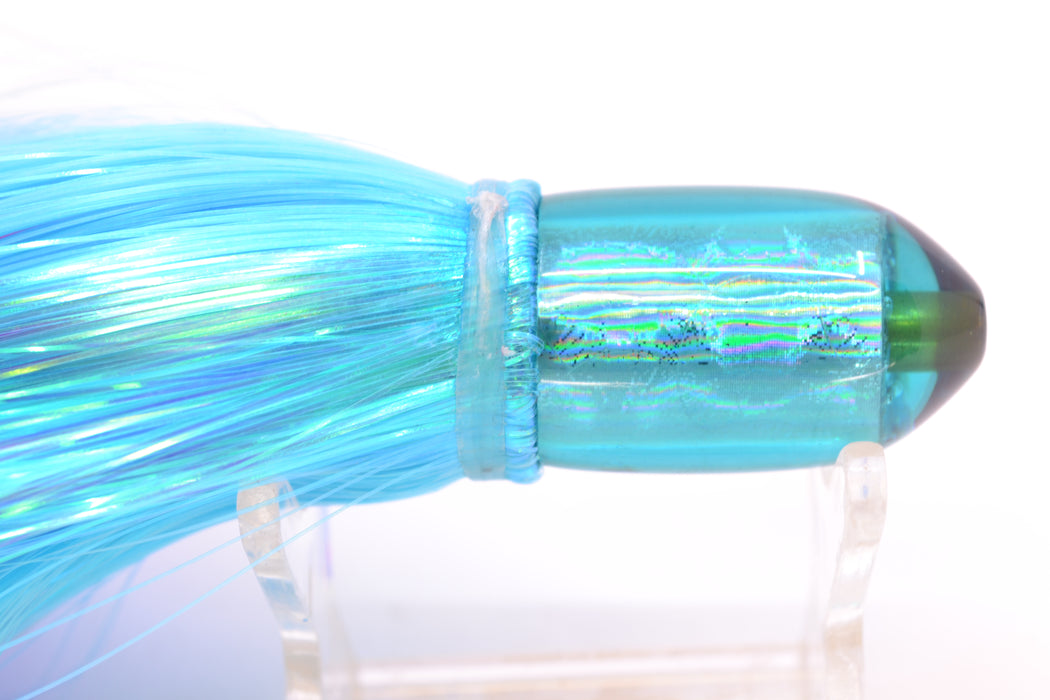 Joe Yee Lures by KEGZ Ice Blue Rainbow Pearl Dum Dum Bullet 7" 2.5oz Strobez Ice Blue/Pink