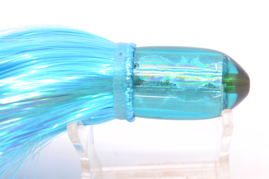 Joe Yee Lures by KEGZ Ice Blue Rainbow Pearl Dum Dum Bullet 7" 2.5oz Strobez Ice Blue/Pink