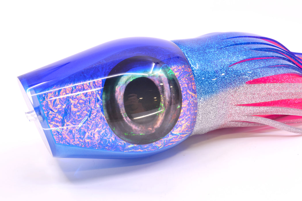 Moyes Lures Blue-Pink Dichro Blue Back Taxi Eyes Sumo Teaser 27oz Skirted Blue-Silver/Pink