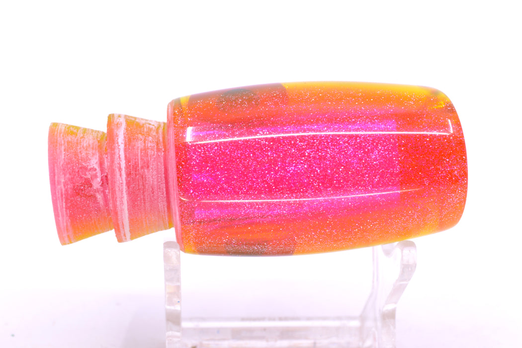 Coggin Lures White MOP Pink-Yellow Back 4-Hole Kilauea Tado Slant 9" 4oz