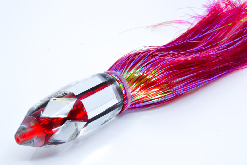 Aloha Lures Mirrored Red Rainbow Deep Six 9" 6oz Strobez Red/White