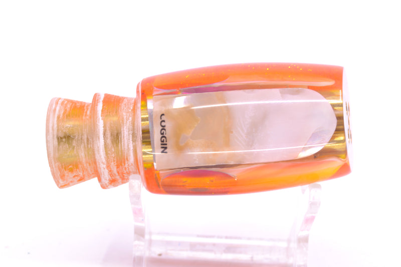 Coggin Lures White MOP Pink-Yellow Back 4-Hole Kilauea Tado Slant 9" 4oz