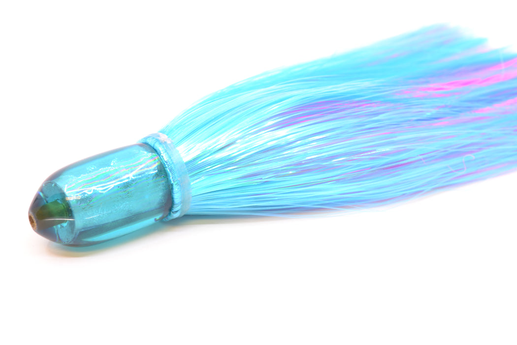 Joe Yee Lures by KEGZ Ice Blue Rainbow Pearl Dum Dum Bullet 7" 2.5oz Strobez Ice Blue/Pink