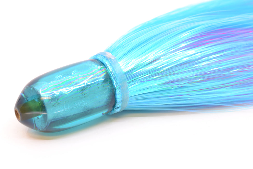 Joe Yee Lures by KEGZ Ice Blue Rainbow Pearl Dum Dum Bullet 7" 2.5oz Strobez Ice Blue/Pink