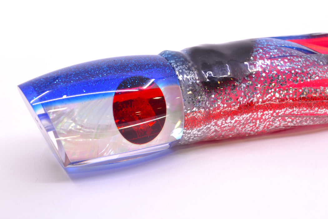 TANTRUM Lures White MOP Blue Back Red Eyes Large Bandit 12" 10oz Skirted Evil GZE