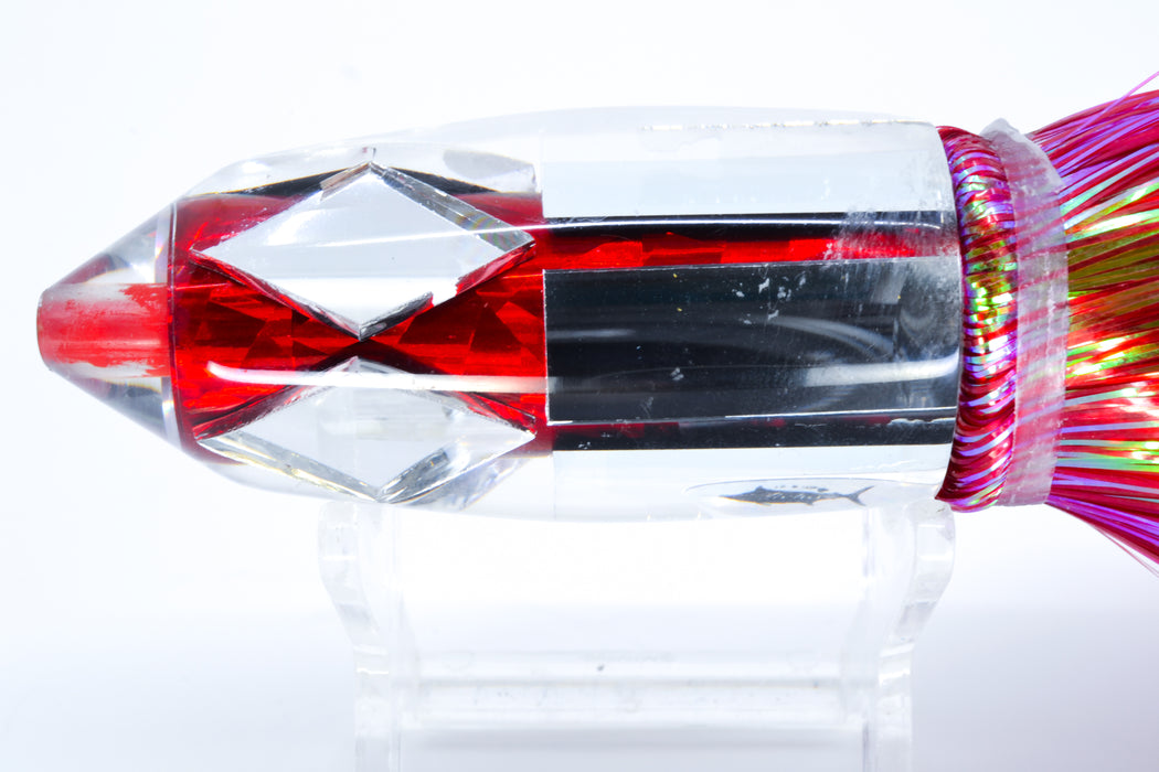 Aloha Lures Mirrored Red Rainbow Deep Six 9" 6oz Strobez Red/White