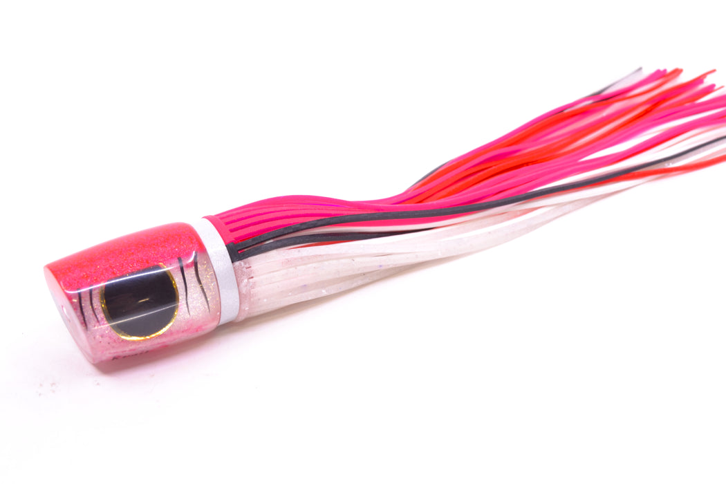Amaral Lures White-Pink Pearl Black Stripes Pink Back Krait 10" 3.5oz Pink-Black-Clear