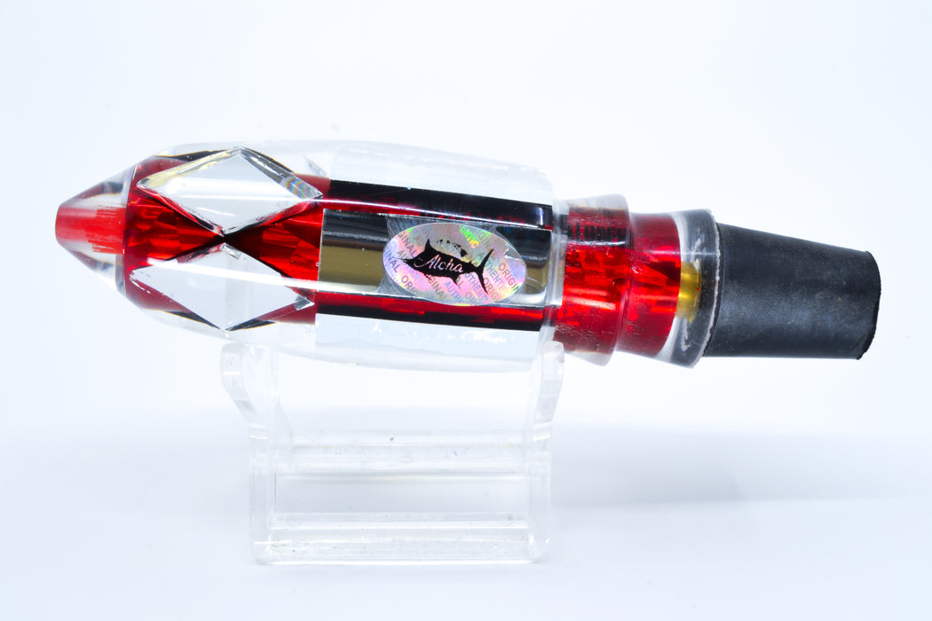 Aloha Lures Clear Mirrored Red Rainbow Deep Six 9" 4.7oz