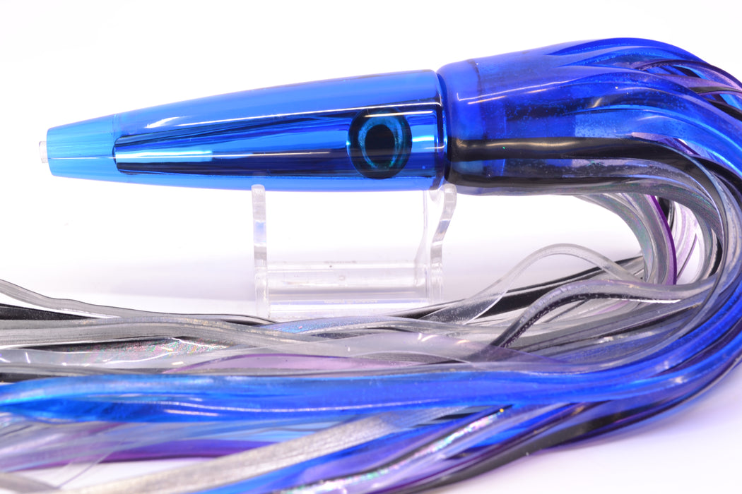 Moyes Lures Blue Mirrored Taxi Eyes Ono Rocket 9" 8oz Skirted Skipjack GZE